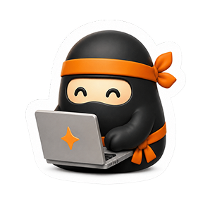 Boba with laptop